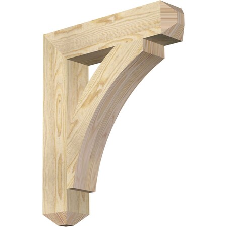Ekena Millwork Thorton Craftsman Rough Sawn Bracket, Douglas Fir, 4"W x 20"D x 24"H BKT04X20X24THR04RDF
